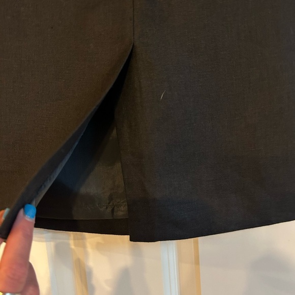 Talbots Irish Linen Black Belted Career Business Pencil Skirt Fully Lined Size 6 - Picture 5 of 12